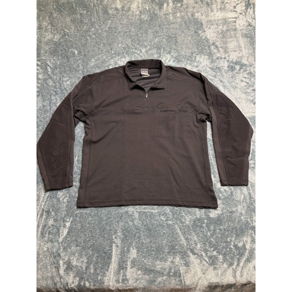 Oakley Quarter Zip Pullover Mens XXL Black Solid Y2K Gorpcore